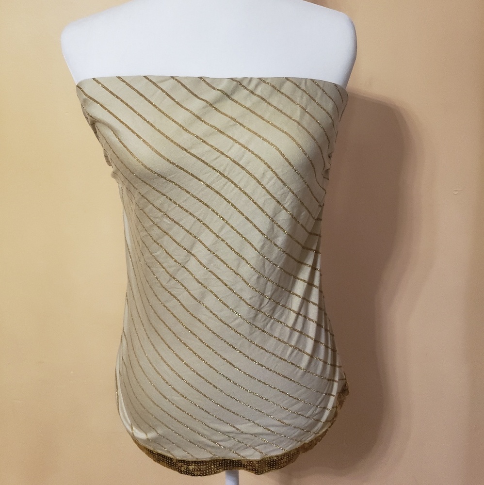 2 for $15 Tan & Gold Tube Top